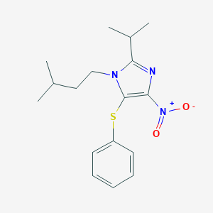 molecular formula C17H23N3O2S B215258 4-nitro-1-isopentyl-2-isopropyl-5-(phenylsulfanyl)-1H-imidazole 