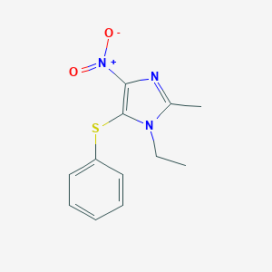 molecular formula C12H13N3O2S B215260 1-ethyl-4-nitro-2-methyl-5-(phenylsulfanyl)-1H-imidazole 
