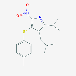 molecular formula C18H24N2O2S B215261 5-nitro-3-isobutyl-2-isopropyl-4-[(4-methylphenyl)sulfanyl]-3H-pyrrole 