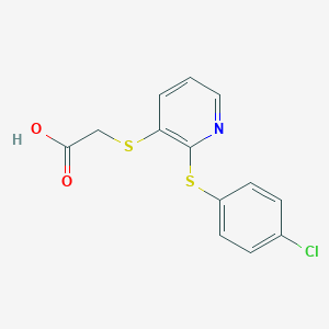 molecular formula C13H10ClNO2S2 B215262 ({2-[(4-Chlorophenyl)sulfanyl]-3-pyridinyl}sulfanyl)acetic acid 