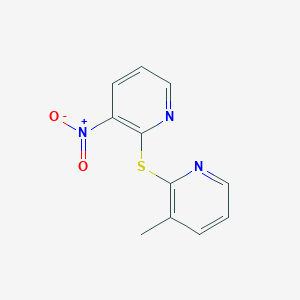 molecular formula C11H9N3O2S B215264 3-Nitro-2-[(3-methylpyridin-2-yl)thio]pyridine 