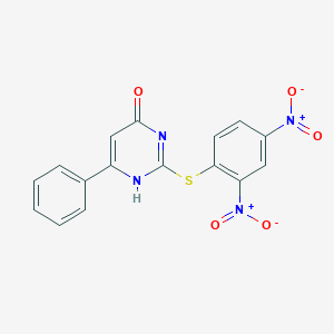 molecular formula C16H10N4O5S B215266 2-(2,4-dinitrophenyl)sulfanyl-6-phenyl-1H-pyrimidin-4-one 