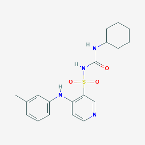 3-({[(Cyclohexylamino)carbonyl]amino}sulfonyl)-4-(3-toluidino)pyridine