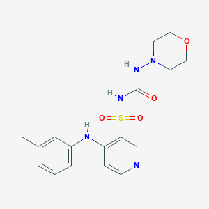 molecular formula C17H21N5O4S B215275 4-{[({[4-(3-Toluidino)-3-pyridinyl]sulfonyl}amino)carbonyl]amino}morpholine 