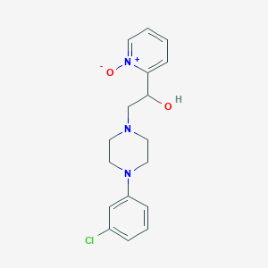 2-[4-(3-Chlorophenyl)piperazin-1-yl]-1-(1-oxidopyridin-1-ium-2-yl)ethanol