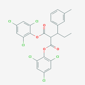 molecular formula C25H18Cl6O4 B215282 Bis(2,4,6-trichlorophenyl) 2-[1-(3-methylphenyl)propyl]malonate 