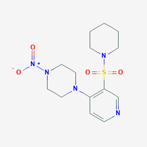 1-Nitro-4-[3-(1-piperidinylsulfonyl)-4-pyridinyl]piperazine