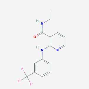 molecular formula C15H14F3N3O B215296 N-ethyl-2-[3-(trifluoromethyl)anilino]nicotinamide 
