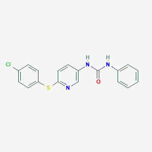 N-{6-[(4-chlorophenyl)sulfanyl]-3-pyridinyl}-N'-phenylurea