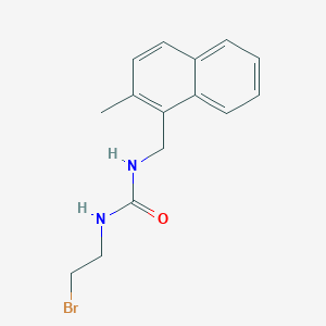 molecular formula C15H17BrN2O B021530 Urea, 1-(2-bromoethyl)-3-(2-methyl-1-naphthylmethyl)- CAS No. 102434-30-0