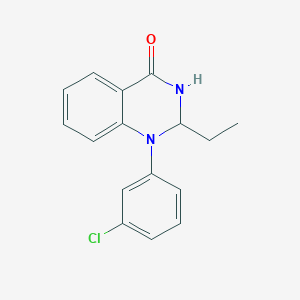 1-(3-chlorophenyl)-2-ethyl-2,3-dihydro-4(1H)-quinazolinone