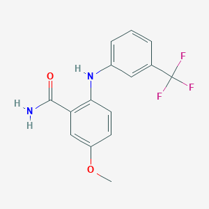 5-Methoxy-2-[3-(trifluoromethyl)anilino]benzamide