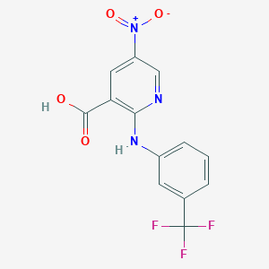 molecular formula C13H8F3N3O4 B215310 5-Nitro-2-[3-(trifluoromethyl)anilino]nicotinic acid 
