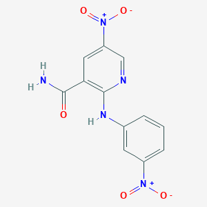 5-Nitro-2-{3-nitroanilino}nicotinamide