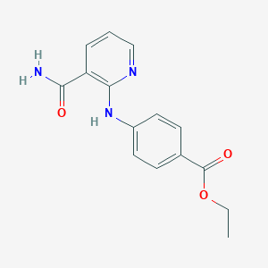 molecular formula C15H15N3O3 B215312 Ethyl 4-{[3-(aminocarbonyl)-2-pyridinyl]amino}benzoate 