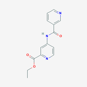 molecular formula C14H13N3O3 B215324 Ethyl 4-[(3-pyridinylcarbonyl)amino]-2-pyridinecarboxylate 