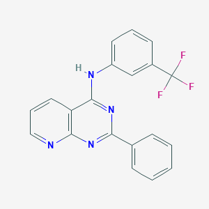 molecular formula C20H13F3N4 B215325 2-phenyl-N-[3-(trifluoromethyl)phenyl]pyrido[2,3-d]pyrimidin-4-amine 