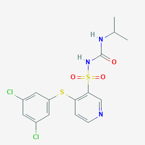 molecular formula C15H15Cl2N3O3S2 B215327 4-[(3,5-Dichlorophenyl)sulfanyl]-3-({[(isopropylamino)carbonyl]amino}sulfonyl)pyridine 