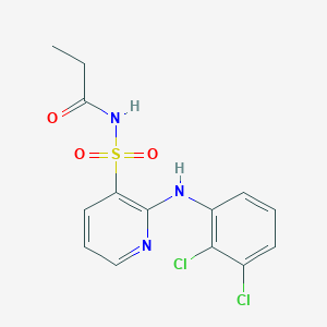 molecular formula C14H13Cl2N3O3S B215329 N-[2-(2,3-dichloroanilino)pyridin-3-yl]sulfonylpropanamide CAS No. 55841-91-3
