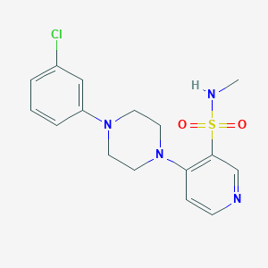 molecular formula C16H19ClN4O2S B215330 4-[4-(3-chlorophenyl)-1-piperazinyl]-N-methyl-3-pyridinesulfonamide CAS No. 76835-23-9