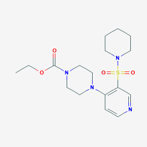 Ethyl 4-[3-(1-piperidinylsulfonyl)-4-pyridinyl]-1-piperazinecarboxylate