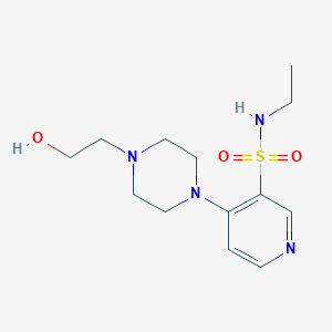 molecular formula C13H22N4O3S B215334 N-ethyl-4-[4-(2-hydroxyethyl)-1-piperazinyl]-3-pyridinesulfonamide 