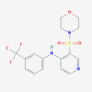 3-(4-morpholinylsulfonyl)-N-[3-(trifluoromethyl)phenyl]-4-pyridinamine