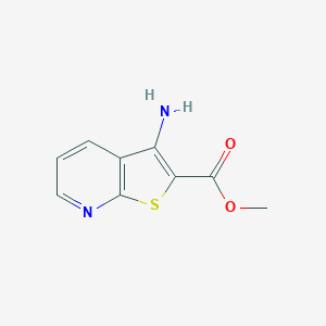 molecular formula C9H8N2O2S B021535 甲基3-氨基噻吩[2,3-b]吡啶-2-羧酸酯 CAS No. 111042-89-8