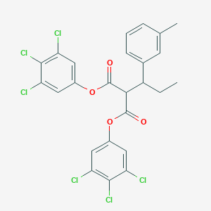 molecular formula C25H18Cl6O4 B215350 Bis(3,4,5-trichlorophenyl) 2-[1-(3-methylphenyl)propyl]malonate 