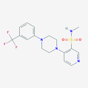molecular formula C17H19F3N4O2S B215352 N-methyl-4-{4-[3-(trifluoromethyl)phenyl]-1-piperazinyl}-3-pyridinesulfonamide 