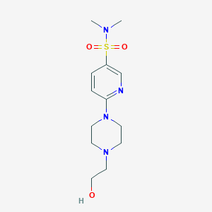 6-[4-(2-hydroxyethyl)-1-piperazinyl]-N,N-dimethyl-3-pyridinesulfonamide