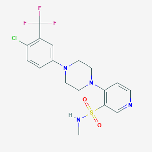 molecular formula C17H18ClF3N4O2S B215359 4-{4-[4-chloro-3-(trifluoromethyl)phenyl]-1-piperazinyl}-N-methyl-3-pyridinesulfonamide 