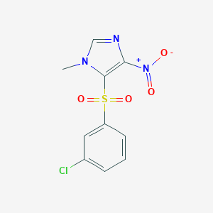 molecular formula C10H8ClN3O4S B215364 5-[(3-chlorophenyl)sulfonyl]-4-nitro-1-methyl-1H-imidazole 