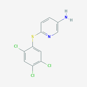 molecular formula C11H7Cl3N2S B215367 6-[(2,4,5-Trichlorophenyl)sulfanyl]-3-pyridinamine 