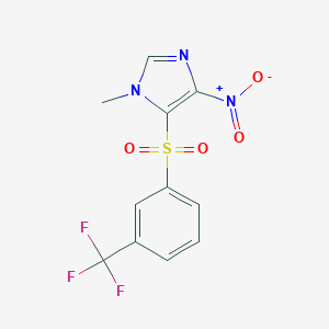 molecular formula C11H8F3N3O4S B215370 4-nitro-1-methyl-5-{[3-(trifluoromethyl)phenyl]sulfonyl}-1H-imidazole 