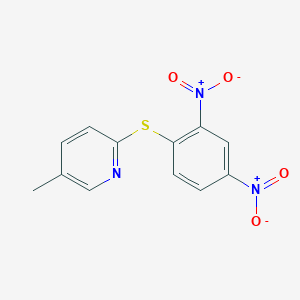 molecular formula C12H9N3O4S B215373 2-({2,4-Bisnitrophenyl}sulfanyl)-5-methylpyridine 