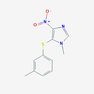 molecular formula C11H11N3O2S B215377 4-nitro-1-methyl-5-[(3-methylphenyl)sulfanyl]-1H-imidazole 
