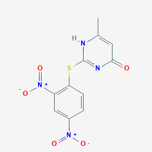 molecular formula C11H8N4O5S B215378 2-(2,4-dinitrophenyl)sulfanyl-6-methyl-1H-pyrimidin-4-one 