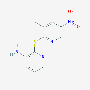 molecular formula C11H10N4O2S B215381 2-[(3-Amino-2-pyridinyl)sulfanyl]-5-nitro-3-methylpyridine 