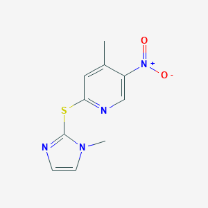 molecular formula C10H10N4O2S B215382 5-nitro-4-methyl-2-[(1-methyl-1H-imidazol-2-yl)sulfanyl]pyridine 