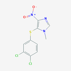 molecular formula C10H7Cl2N3O2S B215383 5-[(3,4-dichlorophenyl)sulfanyl]-4-nitro-1-methyl-1H-imidazole 