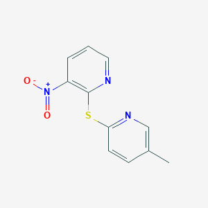 3-Nitro-2-[(5-methyl-2-pyridinyl)sulfanyl]pyridine