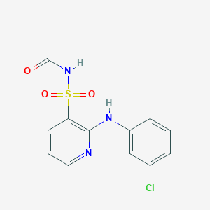 molecular formula C13H12ClN3O3S B215394 N-acetyl-2-(3-chloroanilino)-3-pyridinesulfonamide CAS No. 55841-78-6