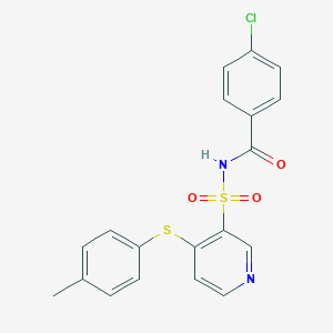 molecular formula C19H15ClN2O3S2 B215395 N-(4-chlorobenzoyl)-4-[(4-methylphenyl)sulfanyl]-3-pyridinesulfonamide 