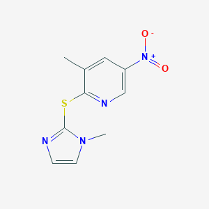 5-nitro-3-methyl-2-[(1-methyl-1H-imidazol-2-yl)sulfanyl]pyridine