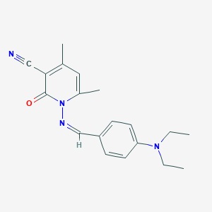 molecular formula C19H22N4O B215402 1-{[4-(Diethylamino)benzylidene]amino}-4,6-dimethyl-2-oxo-1,2-dihydropyridine-3-carbonitrile 