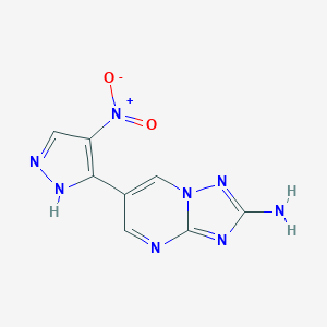 molecular formula C8H6N8O2 B215404 6-(4-Nitro-1H-pyrazol-3-yl)[1,2,4]triazolo[1,5-a]pyrimidin-2-amine 
