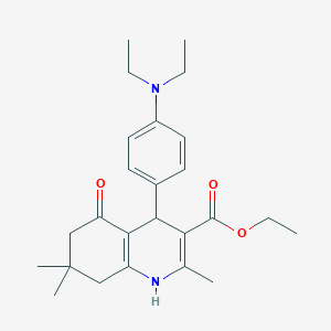 Ethyl 4-[4-(diethylamino)phenyl]-2,7,7-trimethyl-5-oxo-1,4,5,6,7,8-hexahydroquinoline-3-carboxylate