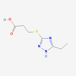 molecular formula C7H11N3O2S B215417 3-[(5-ethyl-1H-1,2,4-triazol-3-yl)sulfanyl]propanoic acid 