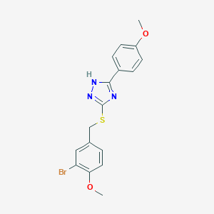 molecular formula C17H16BrN3O2S B215418 3-[(3-bromo-4-methoxybenzyl)sulfanyl]-5-(4-methoxyphenyl)-4H-1,2,4-triazole 